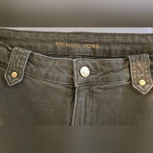 Michael Kors Jeans Ladies Sz 10 High Rise Cropped Pale Army Green Euc
